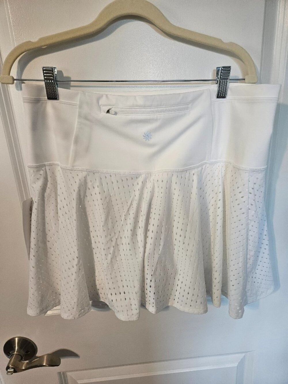 Athleta A-Game 14” Skort White Size 1X NWT Athletic Tennis Golf Skirt